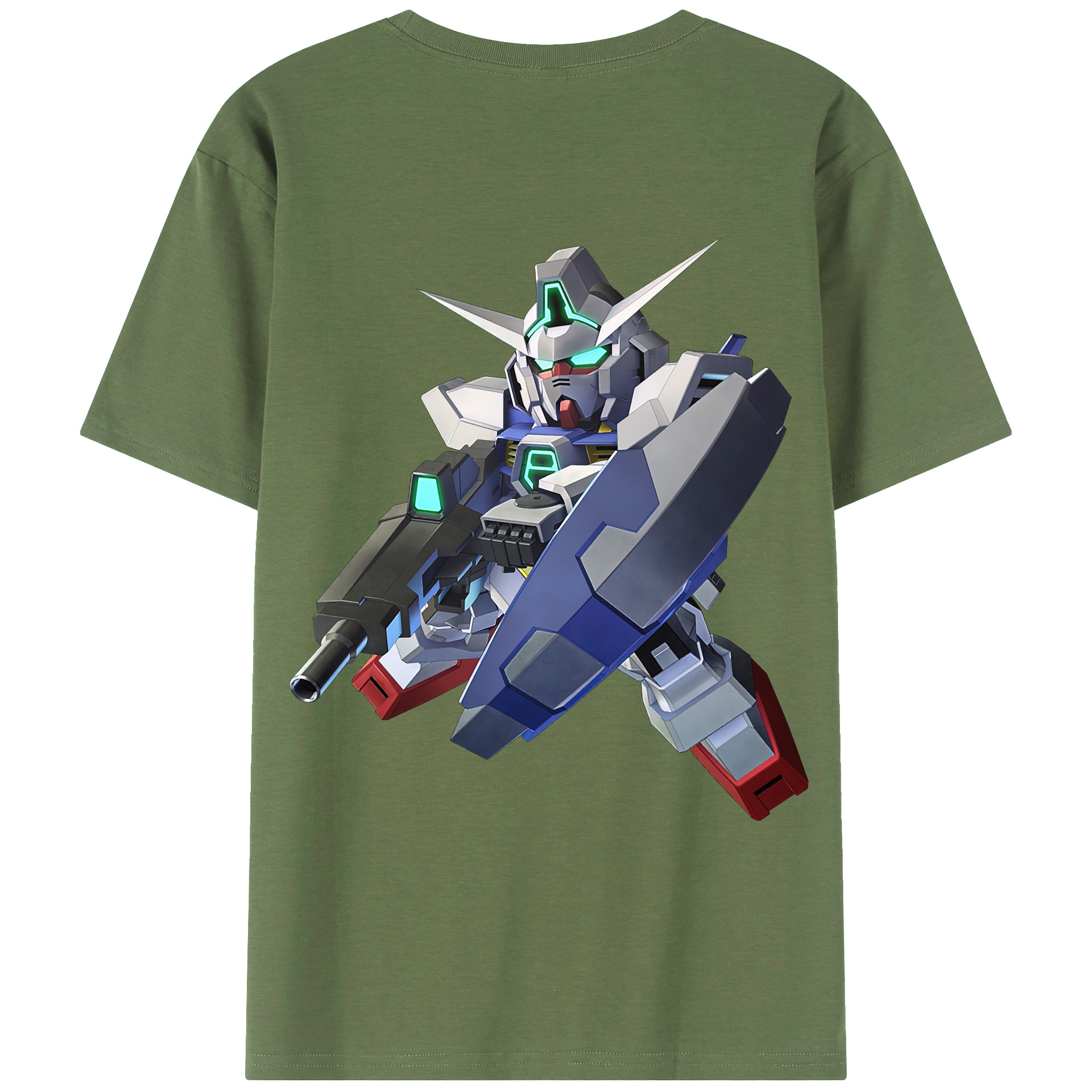 （画像用） 機動戦士ガンダム Mobile Suit Gundam 綿100％ メンズ半袖Tシャツ（バックプリント） 通気性